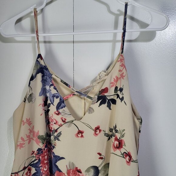 VESTIQUE Women's Small Strappy Flowy Floral Sundress Lined Whimsy Fairy Garden - Picture 3 of 10